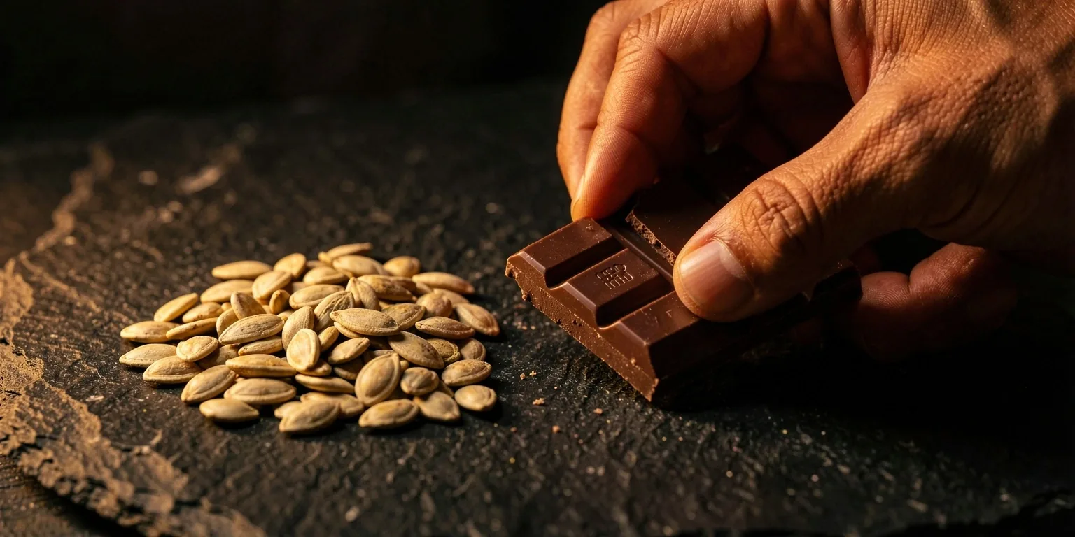Magnesium-rich foods on dark stone